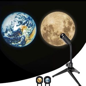 NEW 2 in 1 Moon and Earth Space Projection Light with Tripod Portable Bright